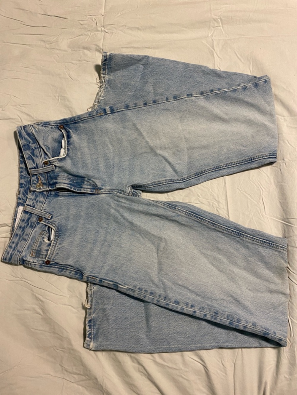 Zara Light Blue Straight-Leg Women's Jeans